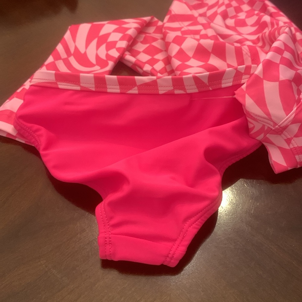 Wonder Nation 2 Piece Rash Guard Swimsuit Bikini Set Girls Size 4T. Pink. New! - Picture 4 of 4
